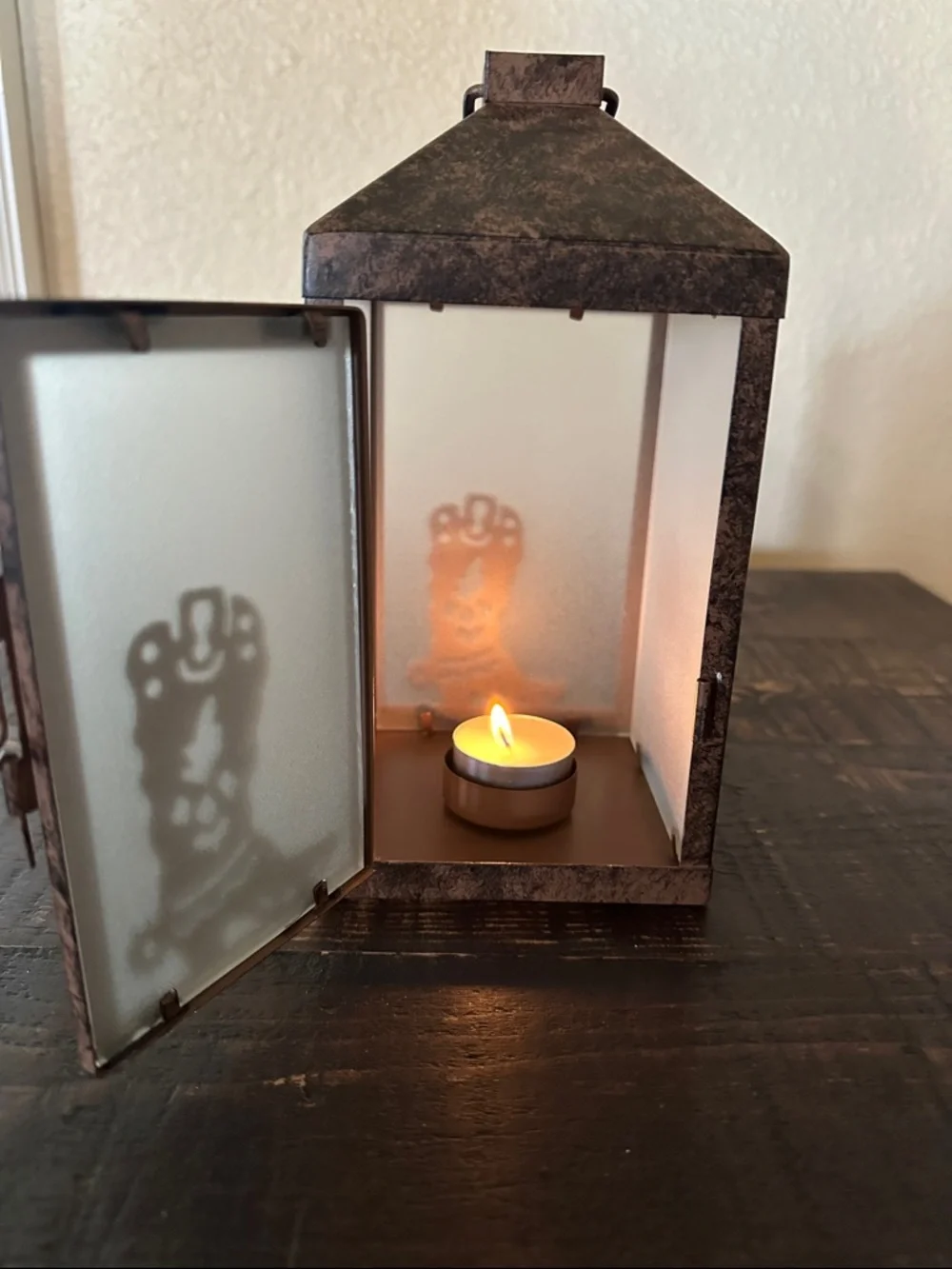 Rustic Brown Cowboy Boot Lantern - Home Accents